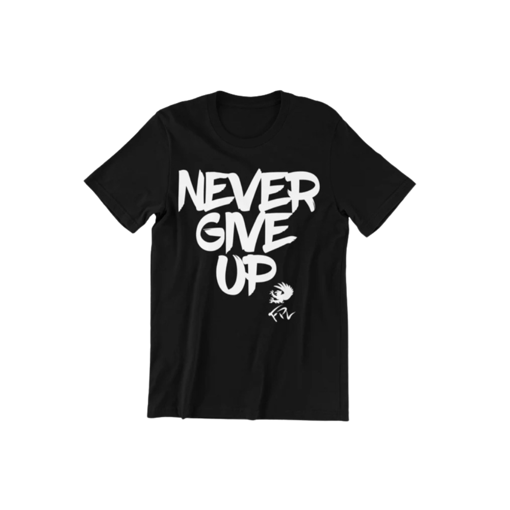 Never Give Up Fitted Tee